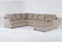 Alessandro Mocha 128" 2 Piece Sectional with Right Arm Facing Sofa Chaise - Signature