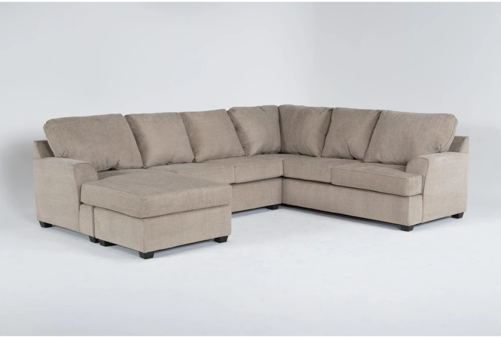Alessandro Mocha 128" 2 Piece Sectional With Left Arm Facing Sofa Chaise
