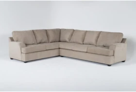 Alessandro Mocha 128" 2 Piece Sectional With Right Arm Facing Sofa