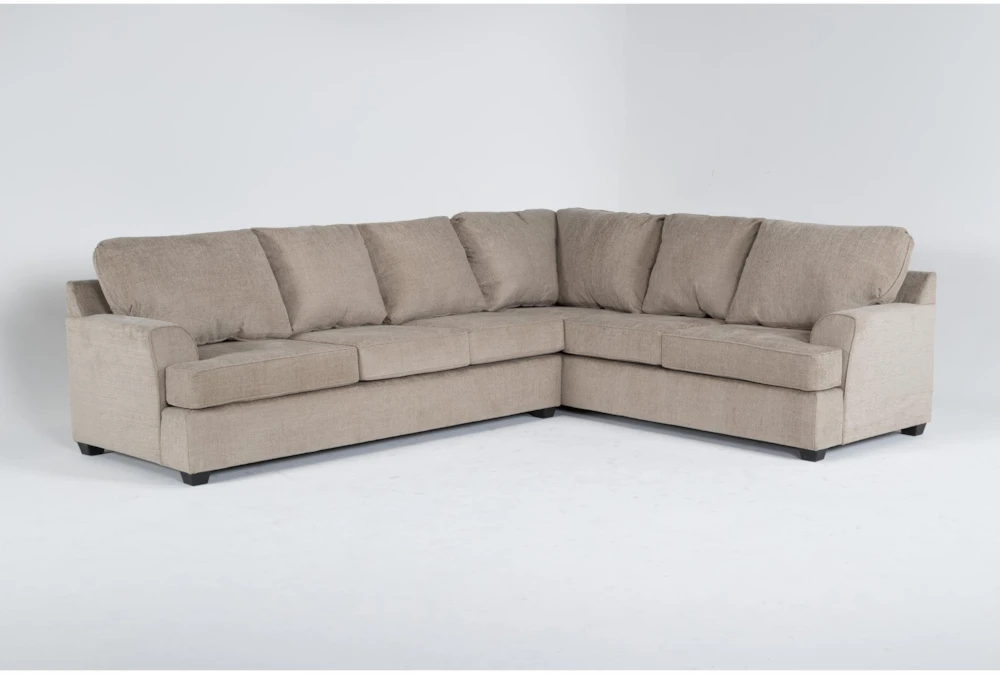 Alessandro Mocha 128" 2 Piece Sectional With Left Arm Facing Sofa