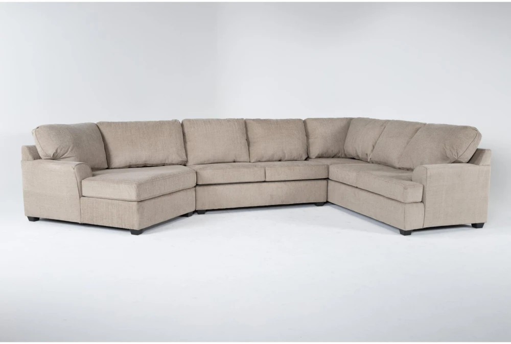 Alessandro Mocha 170" 3 Piece Sectional With Left Arm Facing Cuddler