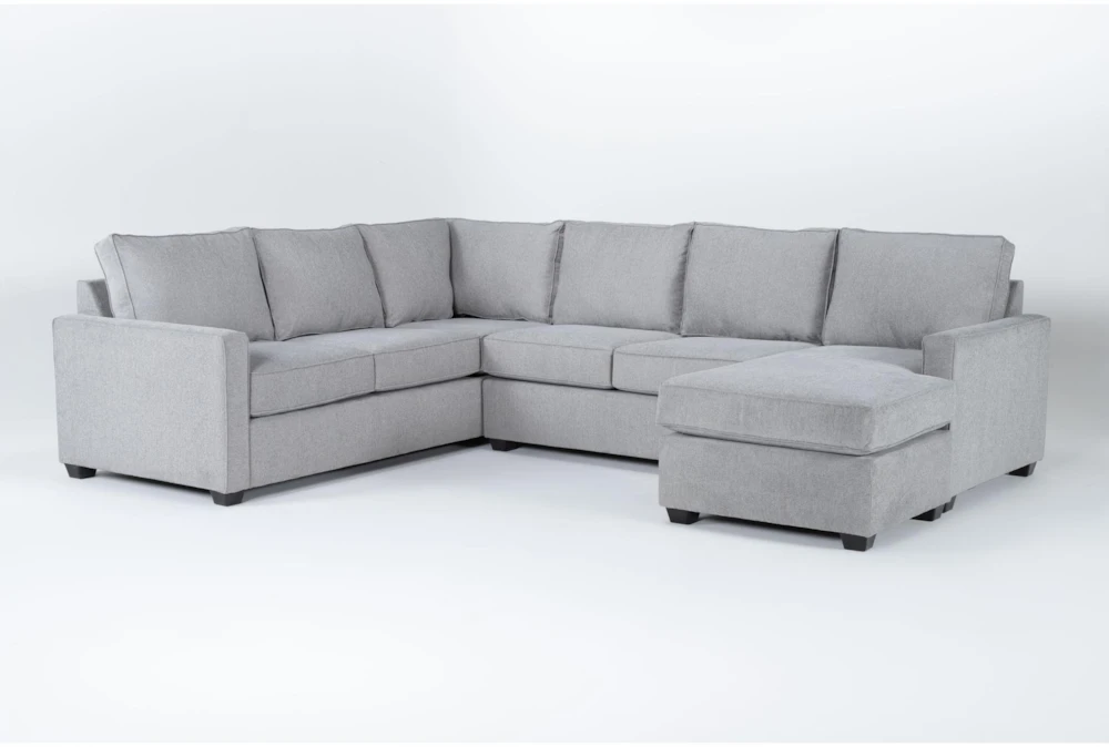 Mathers Oyster 124" 2 Piece Sectional With Right Arm Facing Chaise 