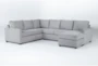 Mathers Oyster 125" 2 Piece Sectional with Right Arm Facing Sofa Chaise - Signature