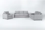Mathers Oyster 3 Piece Sofa, Loveseat & Chair Set - Signature