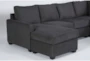 Mathers Slate 124" 2 Piece Sectional With Left Arm Facing Chaise  - Detail