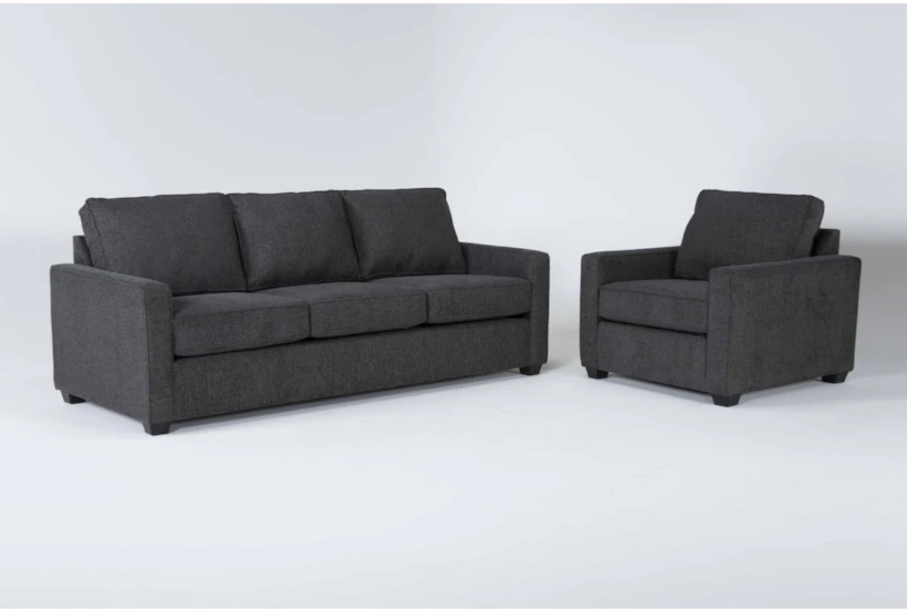 Mathers Slate 2 Piece Sofa & Chair Set - 360