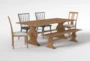 Magnolia Home Collins Dining With Bungalow & Nora Dining Chairs Set For 6 By Joanna Gaines - Side