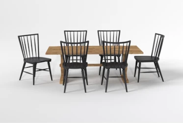 Magnolia Home Collins Dining With Bungalow Dining Chairs Set For 6 By Joanna Gaines