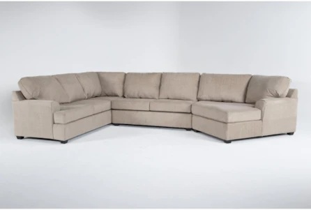 Alessandro Mocha 170" 3 Piece Sectional With Right Arm Facing Cuddler