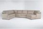 Alessandro Mocha 170" 3 Piece Sectional With Right Arm Facing Cuddler - Signature