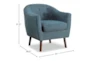 Heaton Blue Accent Arm Chair - Detail