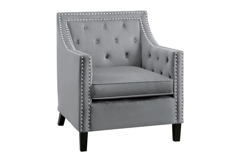 Cecelia Dark Grey Accent Arm Chair - 360