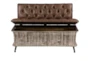 47X32 Brown Chinese Fir Storage Bench - Front
