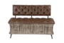 47X32 Brown Chinese Fir Storage Bench - Material