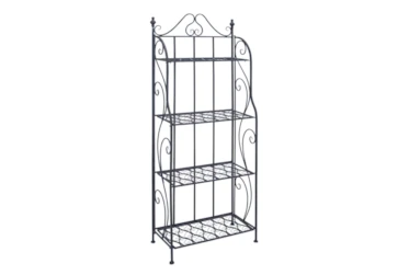 Black Iron Traditional Bakers Rack