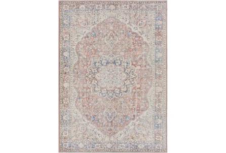 6'7"x9' Rug-Colbourn Machine Washable St Red/Blue