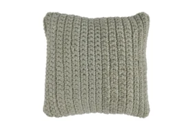 20X20 Sage Green Knit Throw Pillow