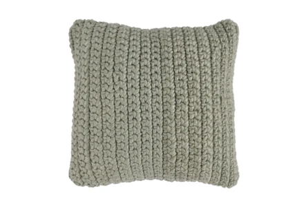 20X20 Sage Green Knit Throw Pillow - Main
