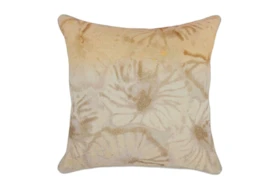 22X22 Amber Yellow Natural Abstract Floral Throw Pillow