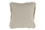 22X22 Natural Linen + Cotton Fringe Edge Throw Pillow - Signature