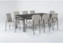 Toby 9 Piece Wood Top Rectangle Dining Set - Side