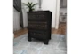 28" Dark Brown Wood Cabinet With 3 Drawers - Room