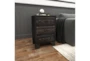 28" Dark Brown Wood Cabinet With 3 Drawers - Room