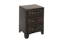 28" Dark Brown Wood Cabinet With 3 Drawers - Front
