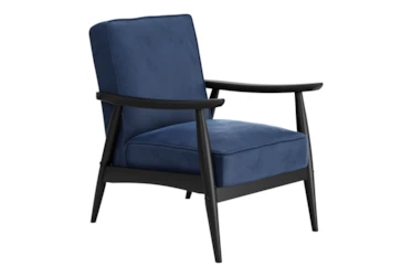 Tabitha Blue Velvet Accent Chair