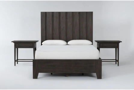 Gustav California King Storage 3 Piece Bedroom Set With 2 Open Nightstands By Nate Berkus + Jeremiah Brent