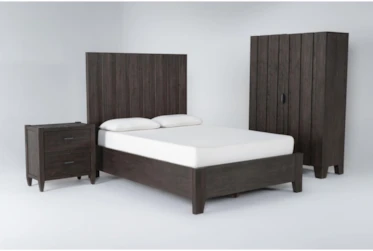 Gustav California King 3 Piece Bedroom Set With Nightstand + Armoire By Nate Berkus + Jeremiah Brent