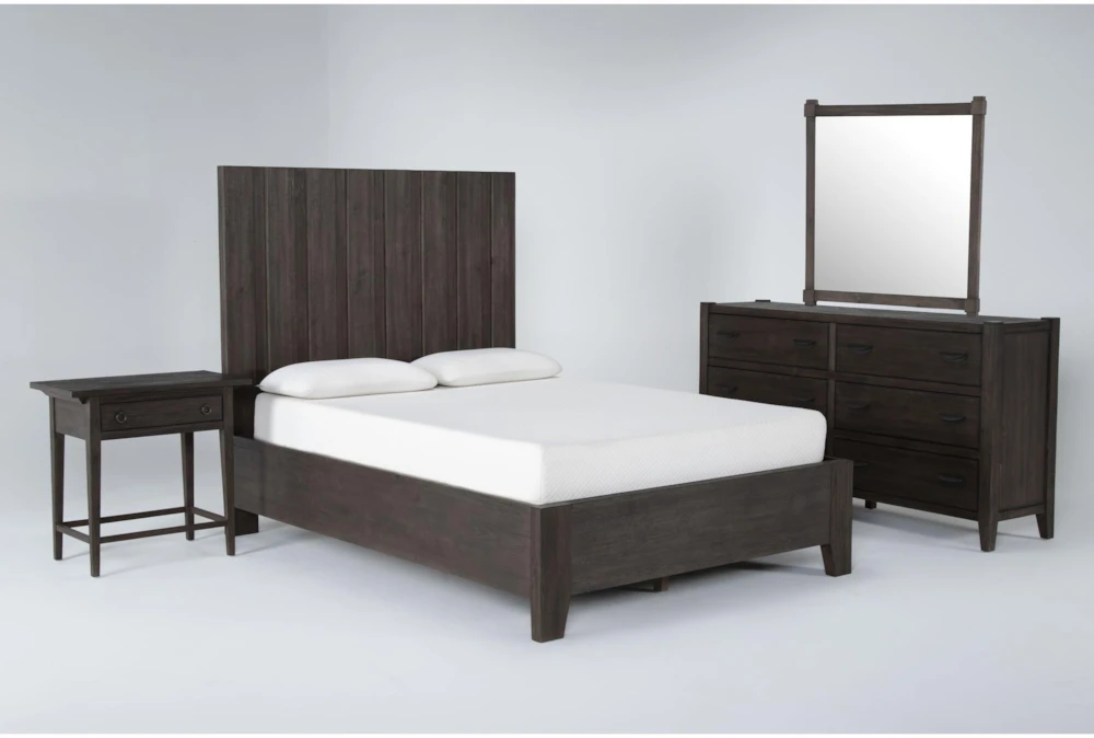 Gustav California King Wood 4 Piece Bedroom Set With Open Nightstand By Nate Berkus + Jeremiah Brent