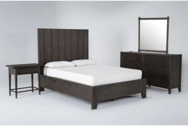 Gustav Eastern King Storage 4 Piece Bedroom Set With Open Nightstand By Nate Berkus And Jeremiah Brent