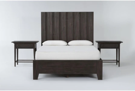 Gustav King 3 Piece Bedroom Set With 2 Open Nightstands By Nate Berkus + Jeremiah Brent