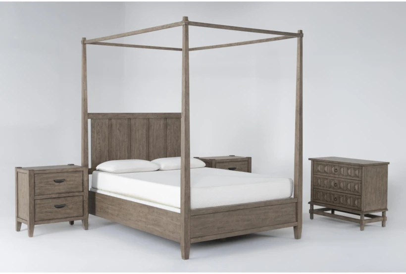 Lyon King 4 Piece Bedroom Set With Bachlors Chest + 2 Nightstands By Nate Berkus + Jeremiah Brent - 360