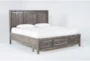 Coop Grey California King Panel Bed With Storage - Side