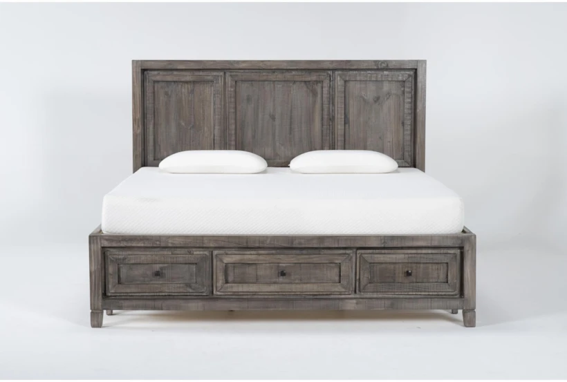 Coop Grey California King Panel Bed With Storage - 360