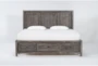 Coop Grey California King Panel Bed With Storage - Signature