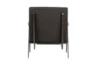 Metal Frame + Fabric Accent Chair With Wood Detail - Back