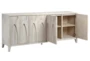 Whitewashed Mid-Century Arch Sideboard                                             - Storage