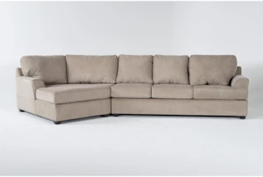 Alessandro Mocha 161" 2 Piece Sectional With Left Arm Facing Cuddler