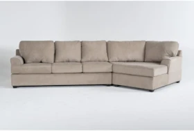 Alessandro Mocha 161" 2 Piece Sectional With Right Arm Facing Cuddler