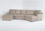 Alessandro Mocha 161" 2 Piece Dual Chaise Sectional with Right Arm Facing Cuddler - Signature
