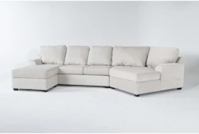 Alessandro Moonstone 161" 2 Piece Dual Chaise Sectional with Right Arm Facing Cuddler