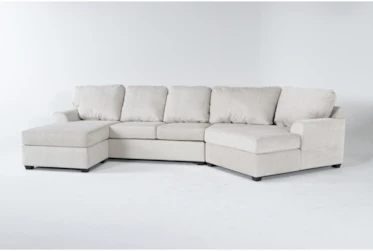 Alessandro Moonstone 2 Piece Dual Chaise Sectional with Right Arm Facing Cuddler