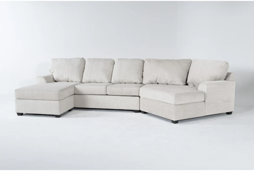 Alessandro Moonstone 161" 2 Piece Dual Chaise Sectional with Right Arm Facing Cuddler - 360