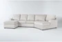 Alessandro Moonstone 161" 2 Piece Dual Chaise Sectional with Right Arm Facing Cuddler - Signature