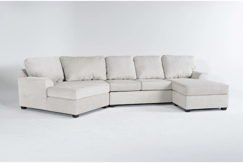 Alessandro Moonstone 161" 2 Piece Dual Chaise Sectional with Left Arm Facing Cuddler - 360