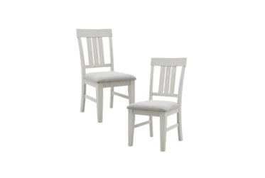Cece Reclaimed White Dining Side Chair Set of 2