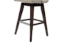 Marlow Camel/Brown High Wingback Button Tufted Swivel Bar Stool - Detail